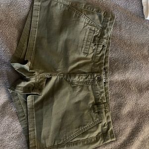 Express army green shorts